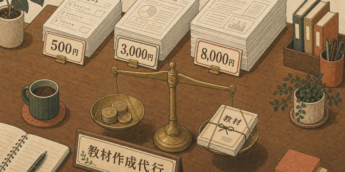 教材作成代行サービスの料金相場｜失敗しない依頼先の選び方5つの基準